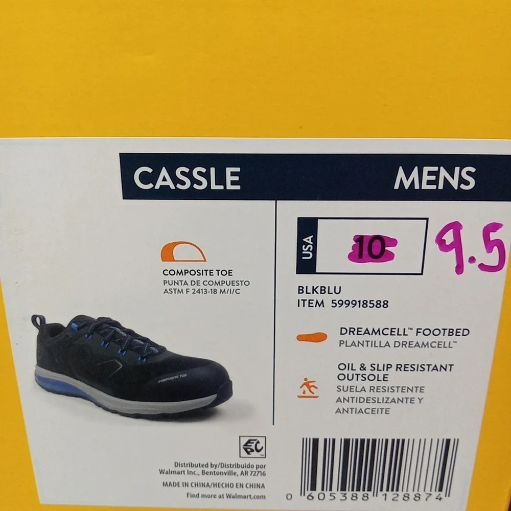 Herman Survivors Men's Cassle Composite Toe Work‎ Shoes Size USA 9.5 New In Box